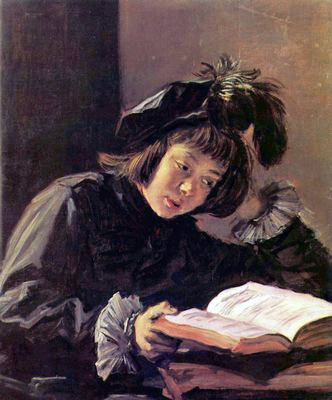 Lezende jongen, schilderij door Frans Hals
