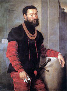 Portret van een Spaanse soldaat, schilderij van Giovanni Moroni, 1557